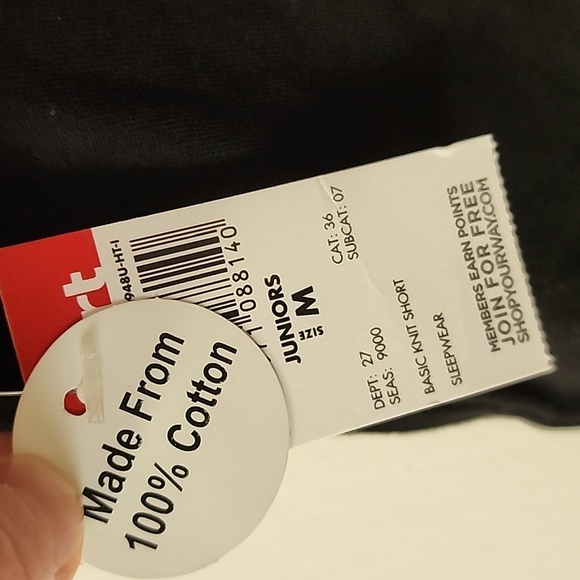 Womens Black Athletic Cotton Summer Knit Shorts Sleep Wear Medium - Picture 3 of 6